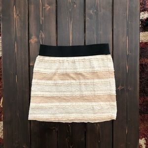 Free People Elastic Lace Overlay Skirt